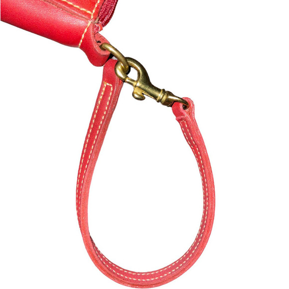 Coach Vintage Red Top-Handle Bleeker Demi-zip 9311 Made in the United States - Picture 13 of 16